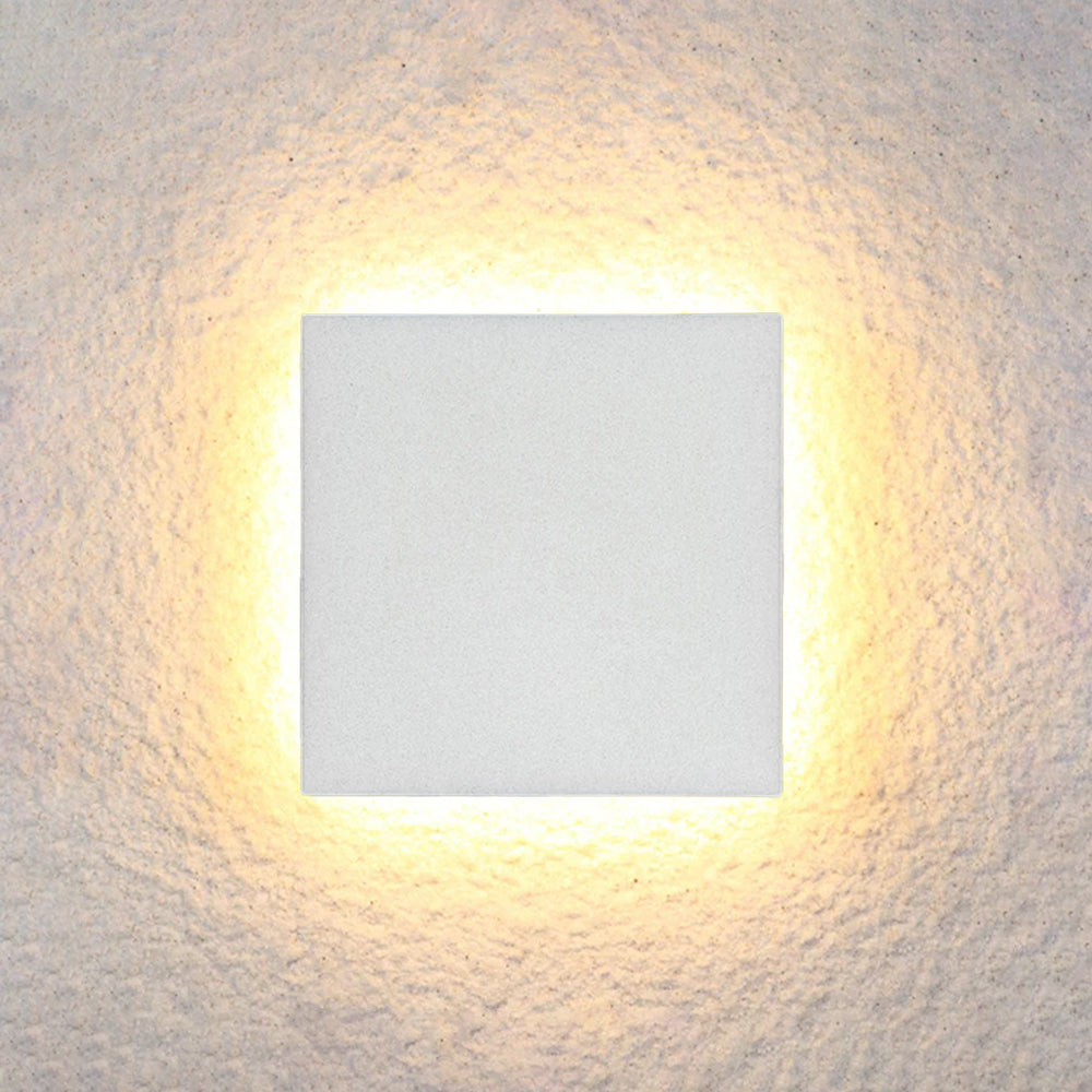 Minimalist Outdoor Wall Lamp LED, Round/Square, Black/White – Garden, Patio