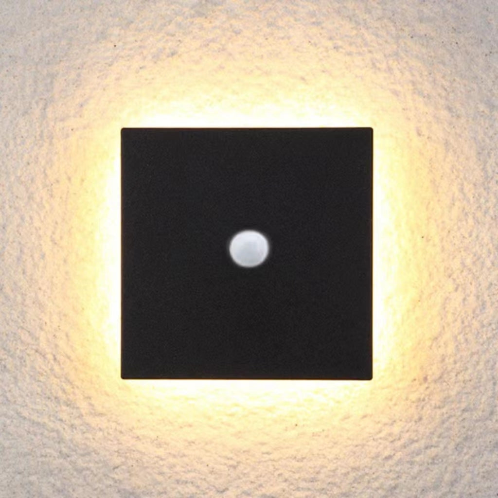 Minimalist Outdoor Wall Lamp LED, Round/Square, Black/White – Garden, Patio