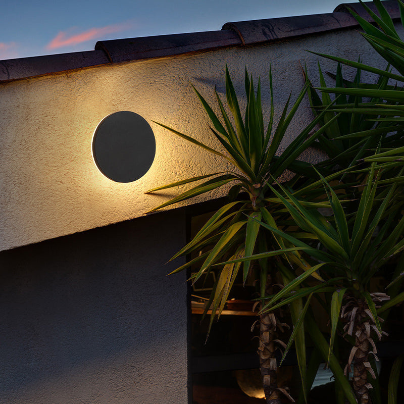 Minimalist Outdoor Wall Lamp LED, Round/Square, Black/White – Garden, Patio