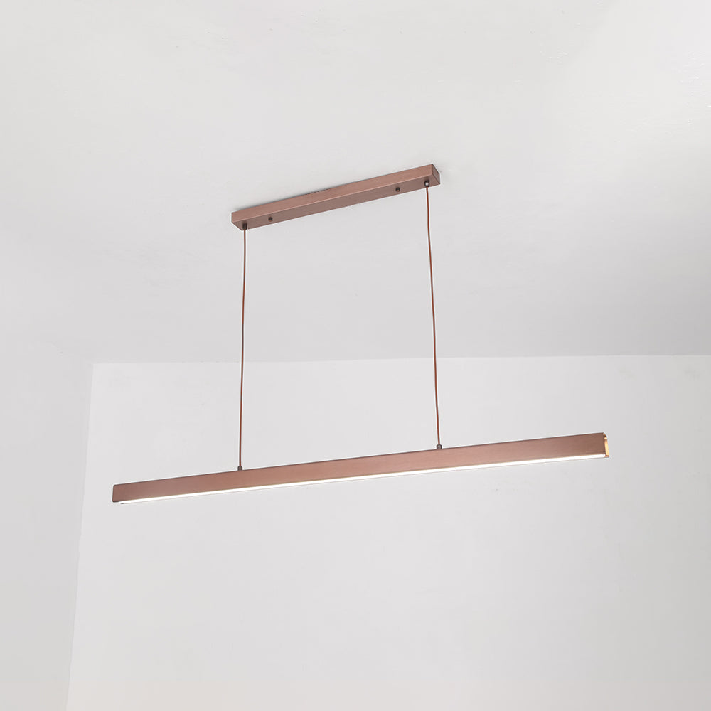 Moderne Lineare Metall LED Pendelleuchte Schwarz/Braun – Wohnzimmer, Esszimmer