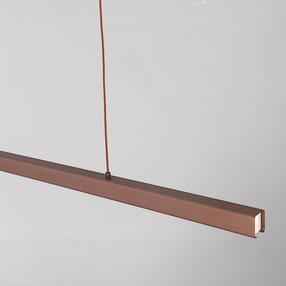 Moderne Lineare Metall LED Pendelleuchte Schwarz/Braun – Wohnzimmer, Esszimmer