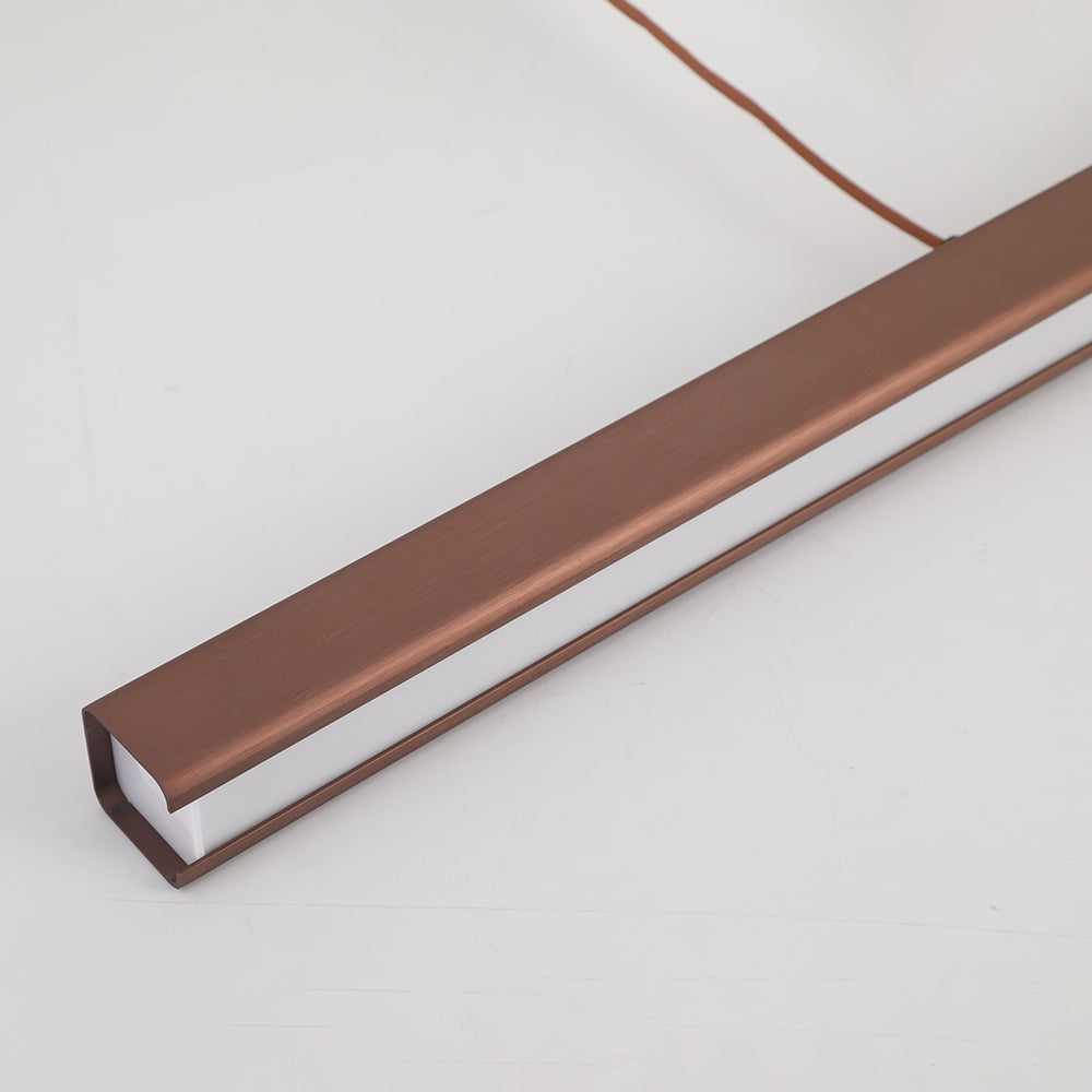 Moderne Lineare Metall LED Pendelleuchte Schwarz/Braun – Wohnzimmer, Esszimmer
