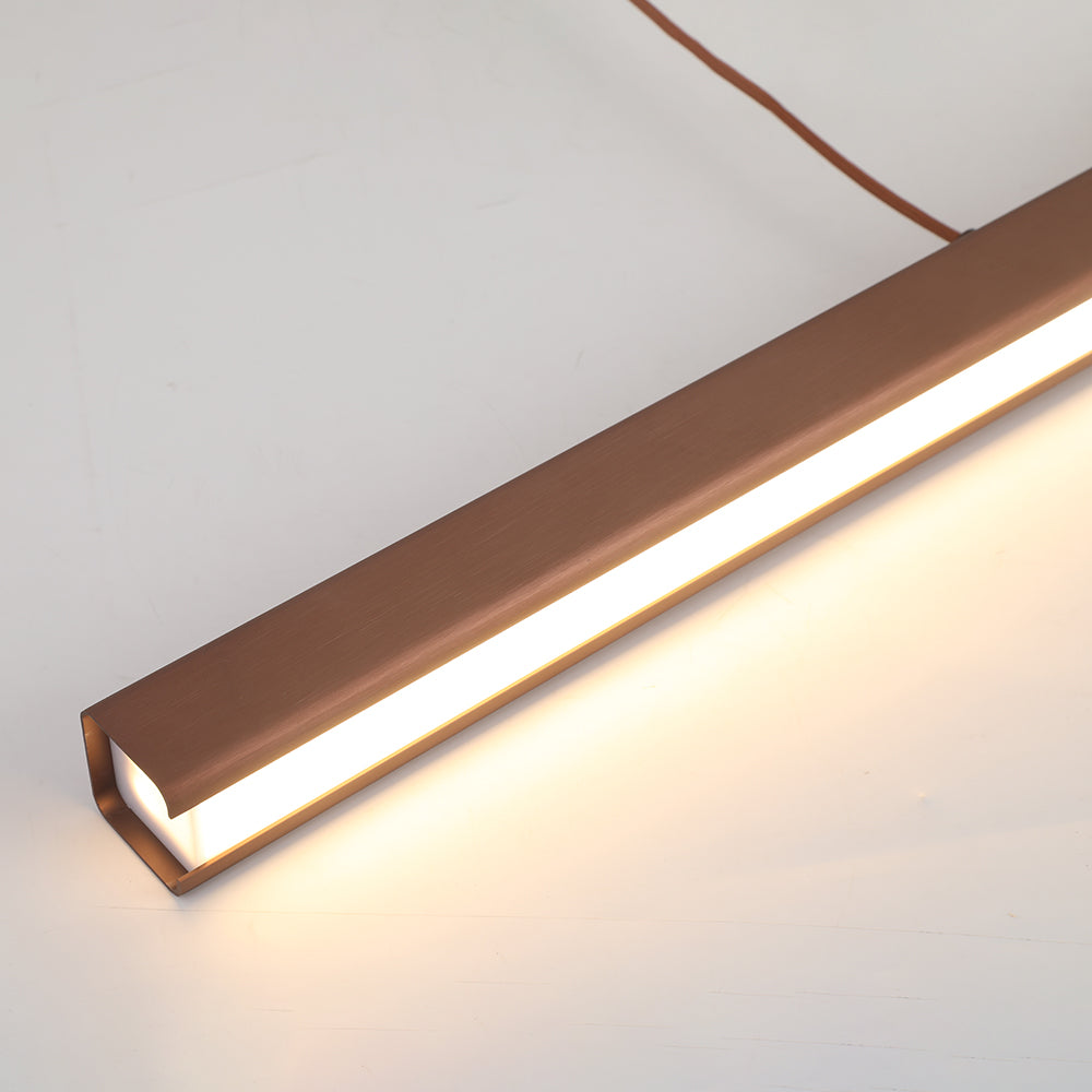 Moderne Lineare Metall LED Pendelleuchte Schwarz/Braun – Wohnzimmer, Esszimmer