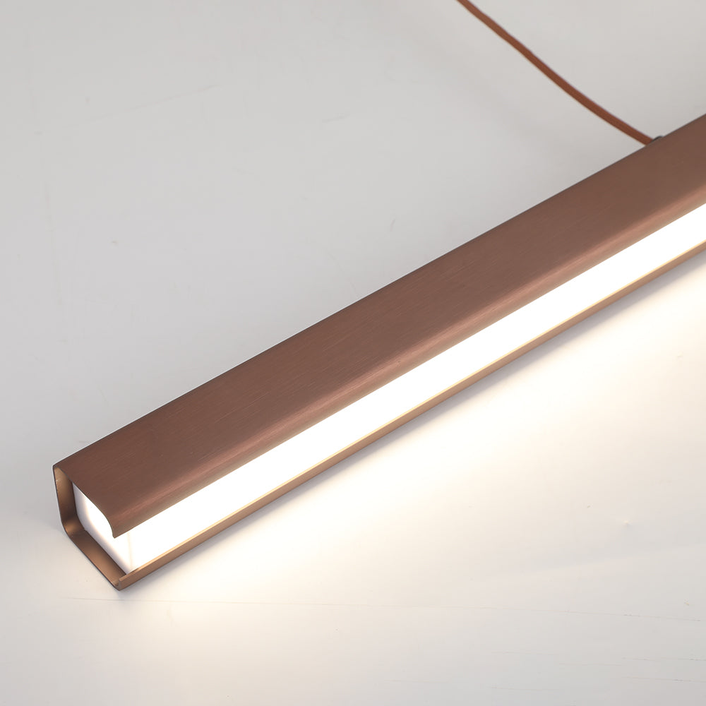 Moderne Lineare Metall LED Pendelleuchte Schwarz/Braun – Wohnzimmer, Esszimmer
