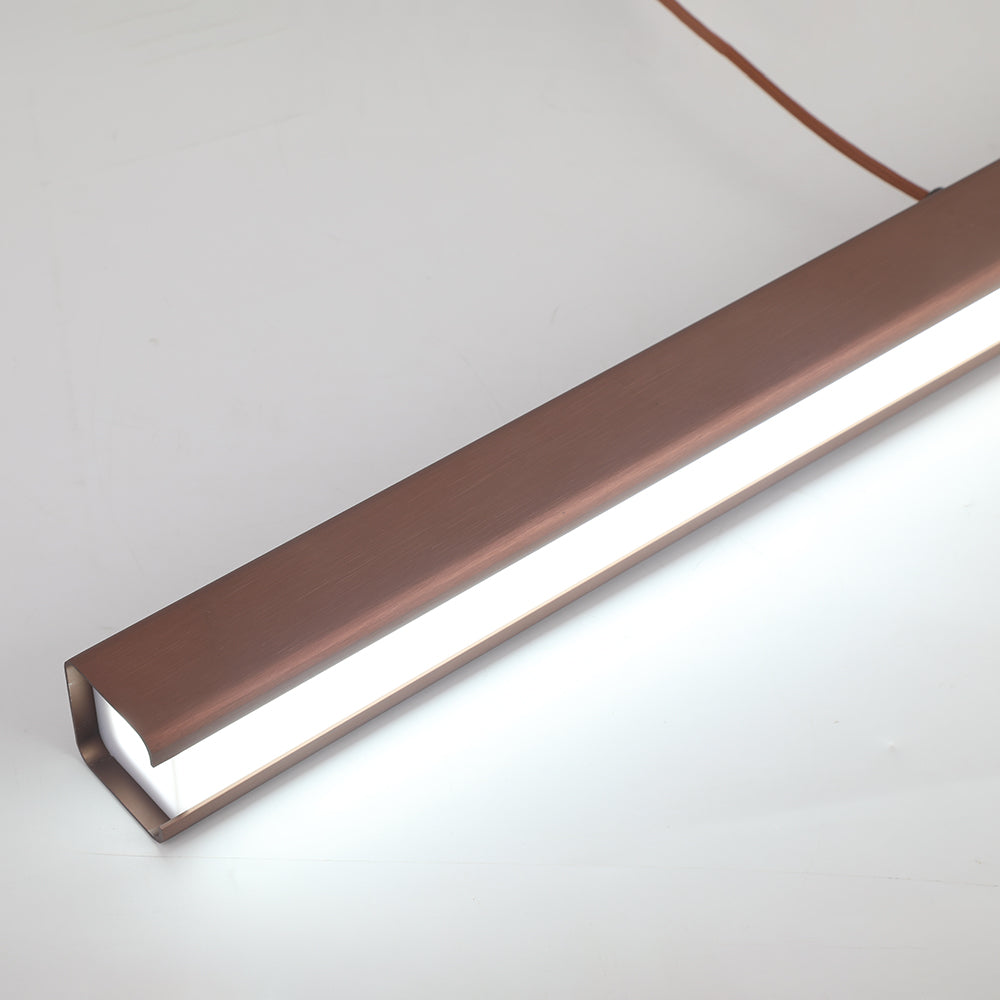 Moderne Lineare Metall LED Pendelleuchte Schwarz/Braun – Wohnzimmer, Esszimmer