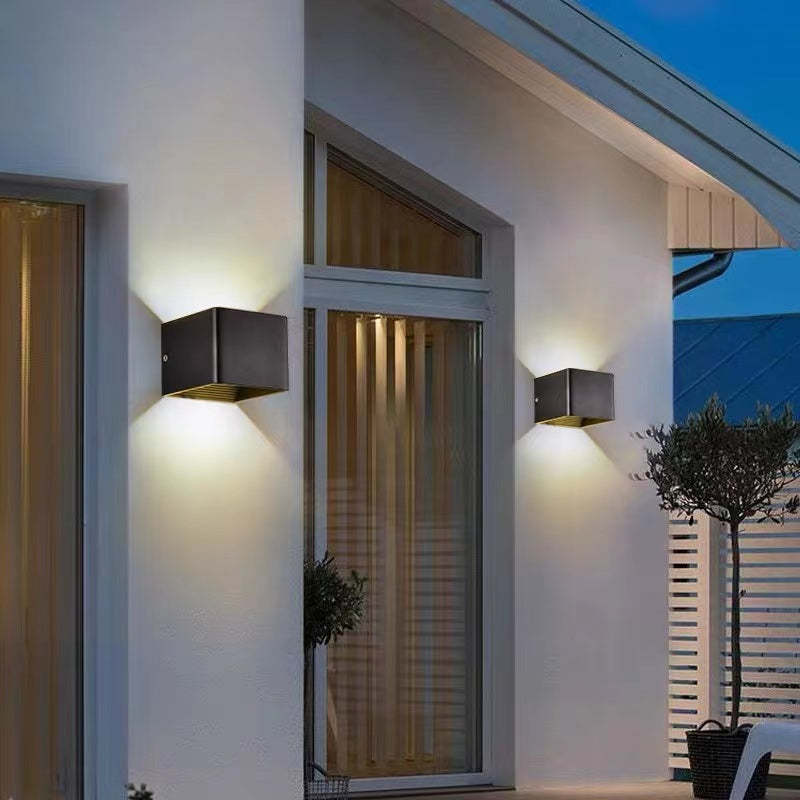 Moderne Verstellbare Quadratische Außenwandlampe LED – Garten, Terrasse
