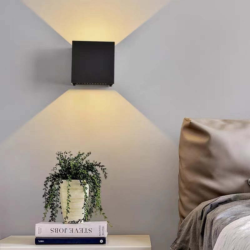 Moderne Verstellbare Quadratische Außenwandlampe LED – Garten, Terrasse