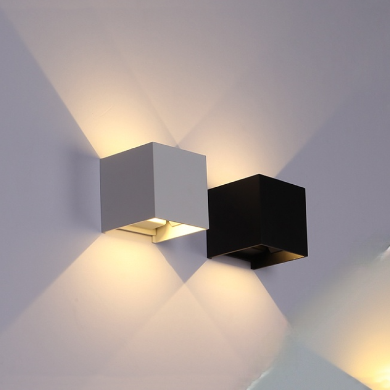 Moderne Verstellbare Quadratische Außenwandlampe LED – Garten, Terrasse