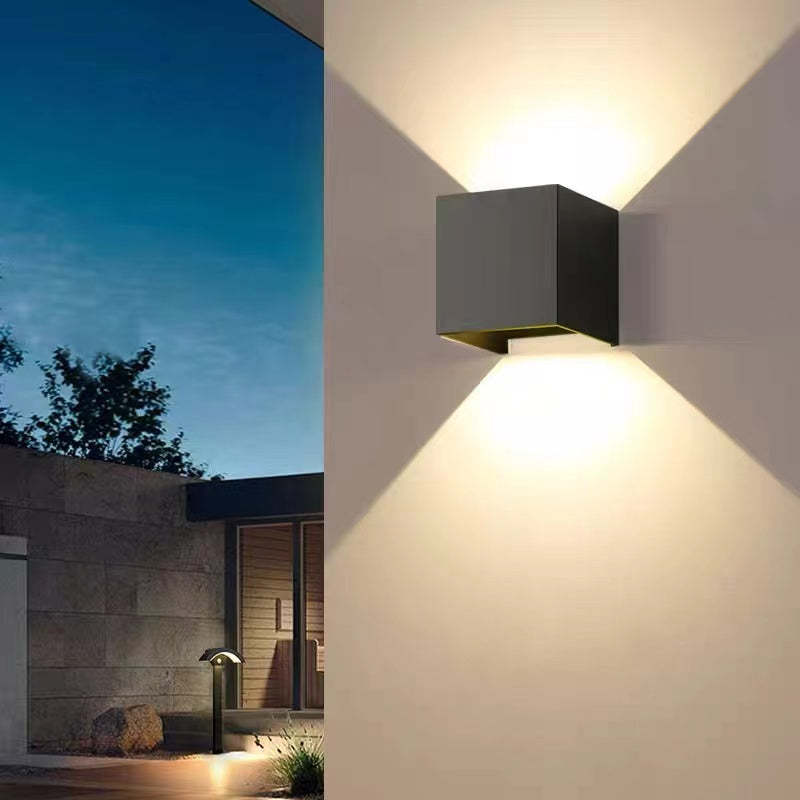 Moderne Verstellbare Quadratische Außenwandlampe LED – Garten, Terrasse
