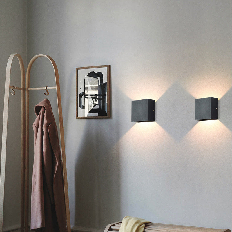 Moderne Verstellbare Quadratische Außenwandlampe LED – Garten, Terrasse