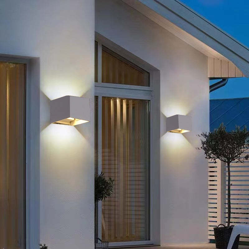 Moderne Verstellbare Quadratische Außenwandlampe LED – Garten, Terrasse