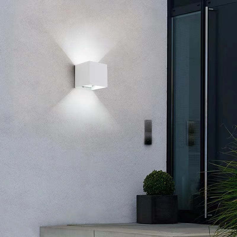 Moderne Verstellbare Quadratische Außenwandlampe LED – Garten, Terrasse