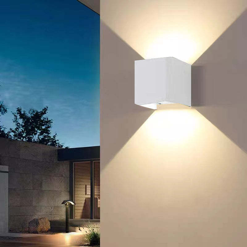 Moderne Verstellbare Quadratische Außenwandlampe LED – Garten, Terrasse