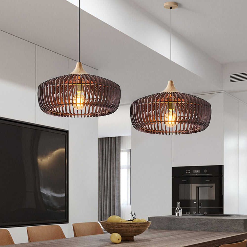 Nordic Japanese Pendant Light Wood – Bedroom, Living Room