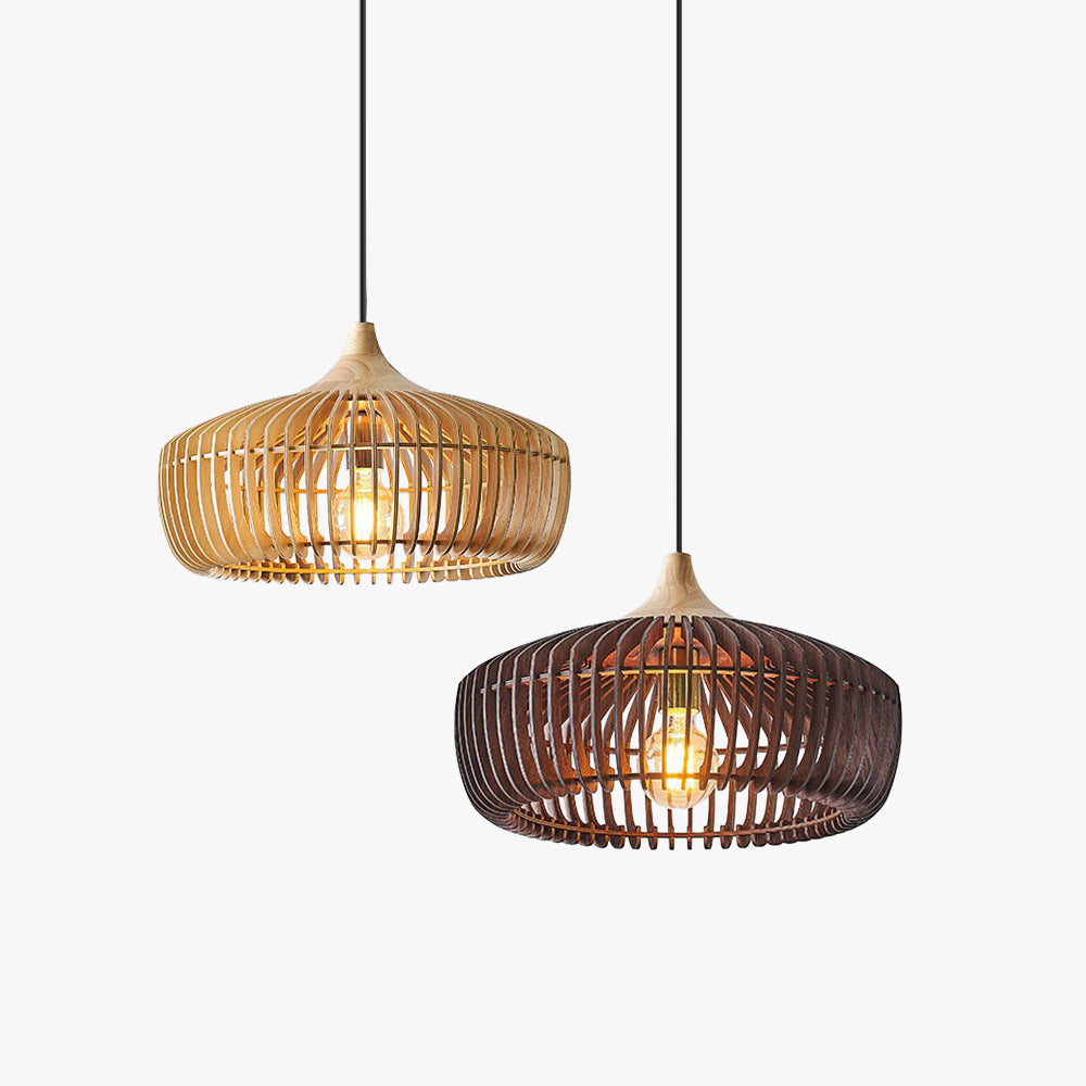 Nordic Japanese Pendant Light Wood – Bedroom, Living Room