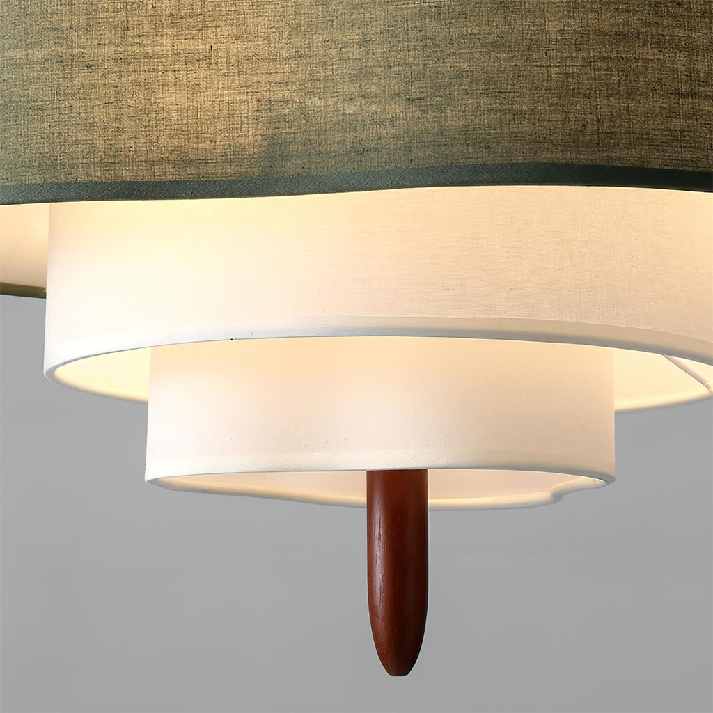 Pendelleuchte aus grünem Stoff – Wohnzimmer, Esszimmer