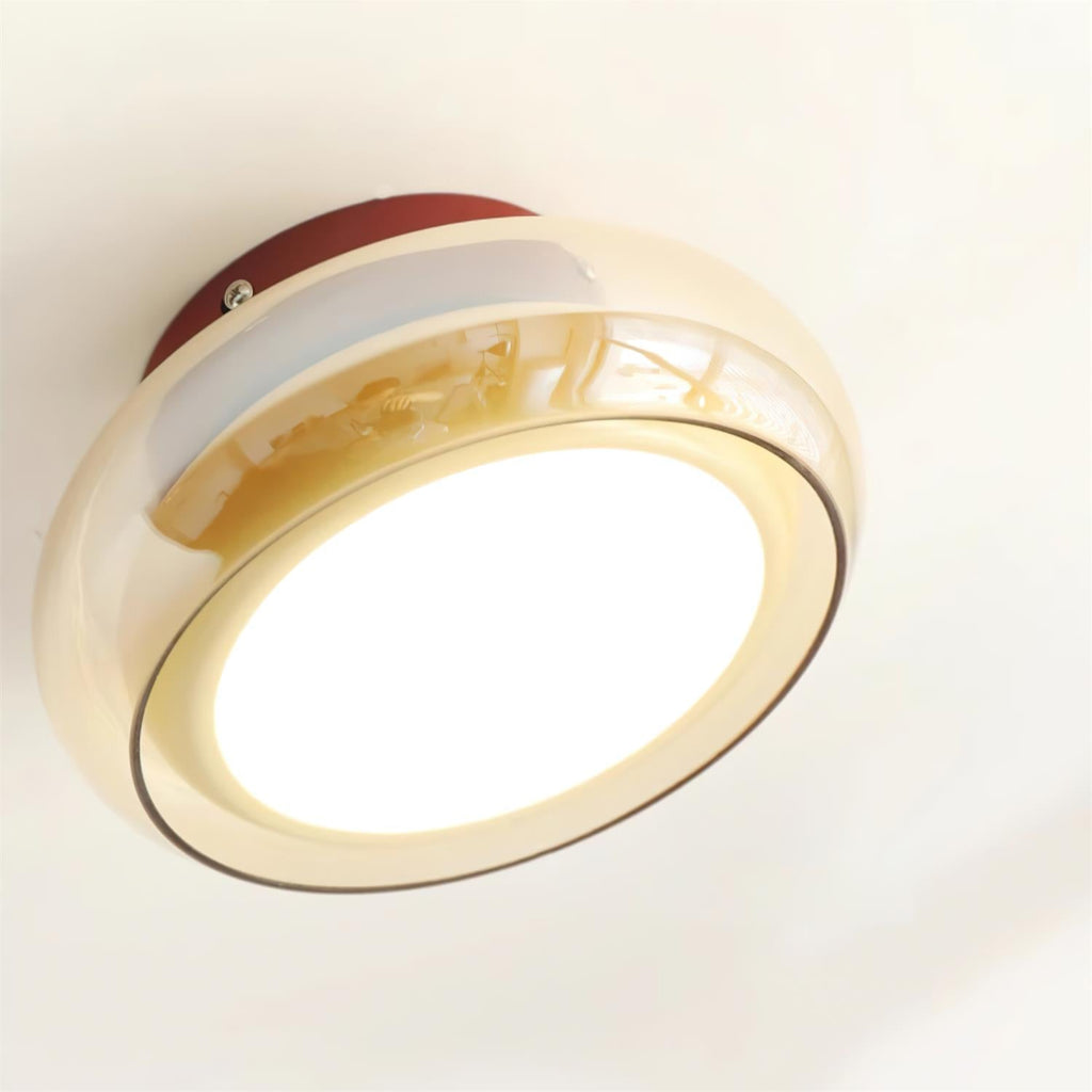 Retro Glass Flush Mount Ceiling Light – Home Decor, Ambient Lighting