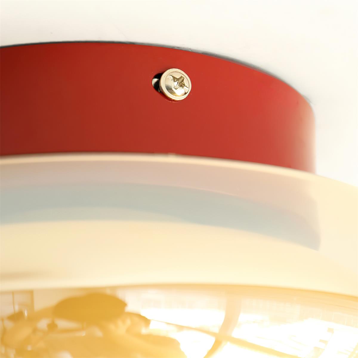 Retro Glass Flush Mount Ceiling Light – Home Decor, Ambient Lighting