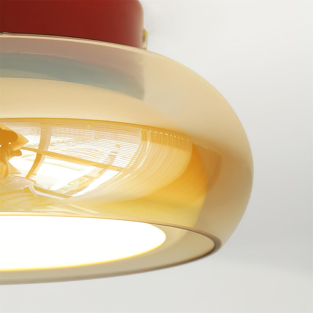 Retro Glass Flush Mount Ceiling Light – Home Decor, Ambient Lighting