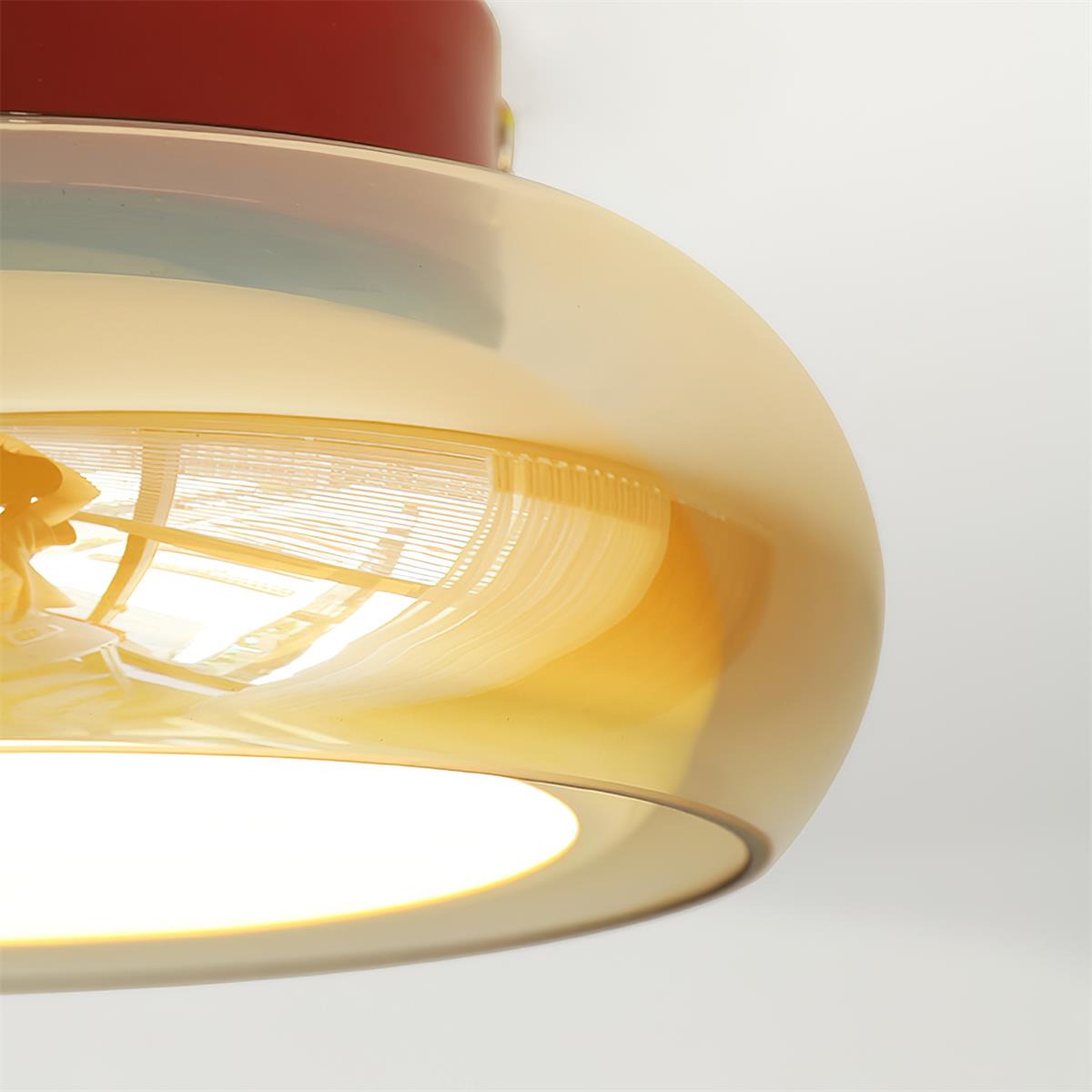 Retro Glass Flush Mount Ceiling Light – Home Decor, Ambient Lighting