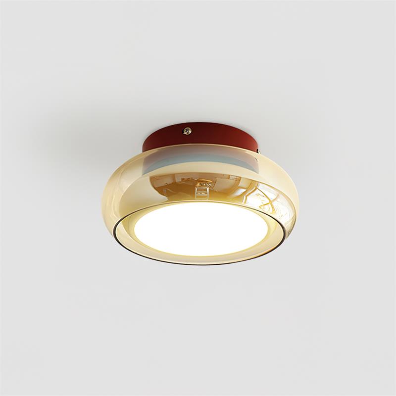 Retro Glass Flush Mount Ceiling Light – Home Decor, Ambient Lighting