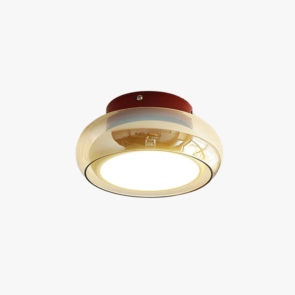 Retro Glass Flush Mount Ceiling Light – Home Decor, Ambient Lighting