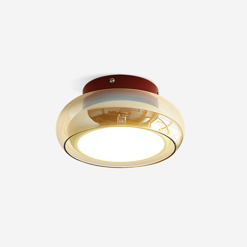 Retro Glass Flush Mount Ceiling Light – Home Decor, Ambient Lighting