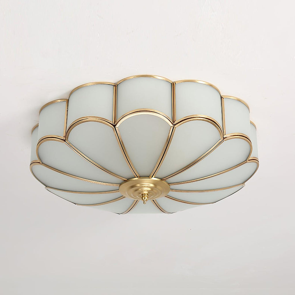 Ulira Ceiling Light Frosted Glass Brass – Home Decor, Ambient Lighting
