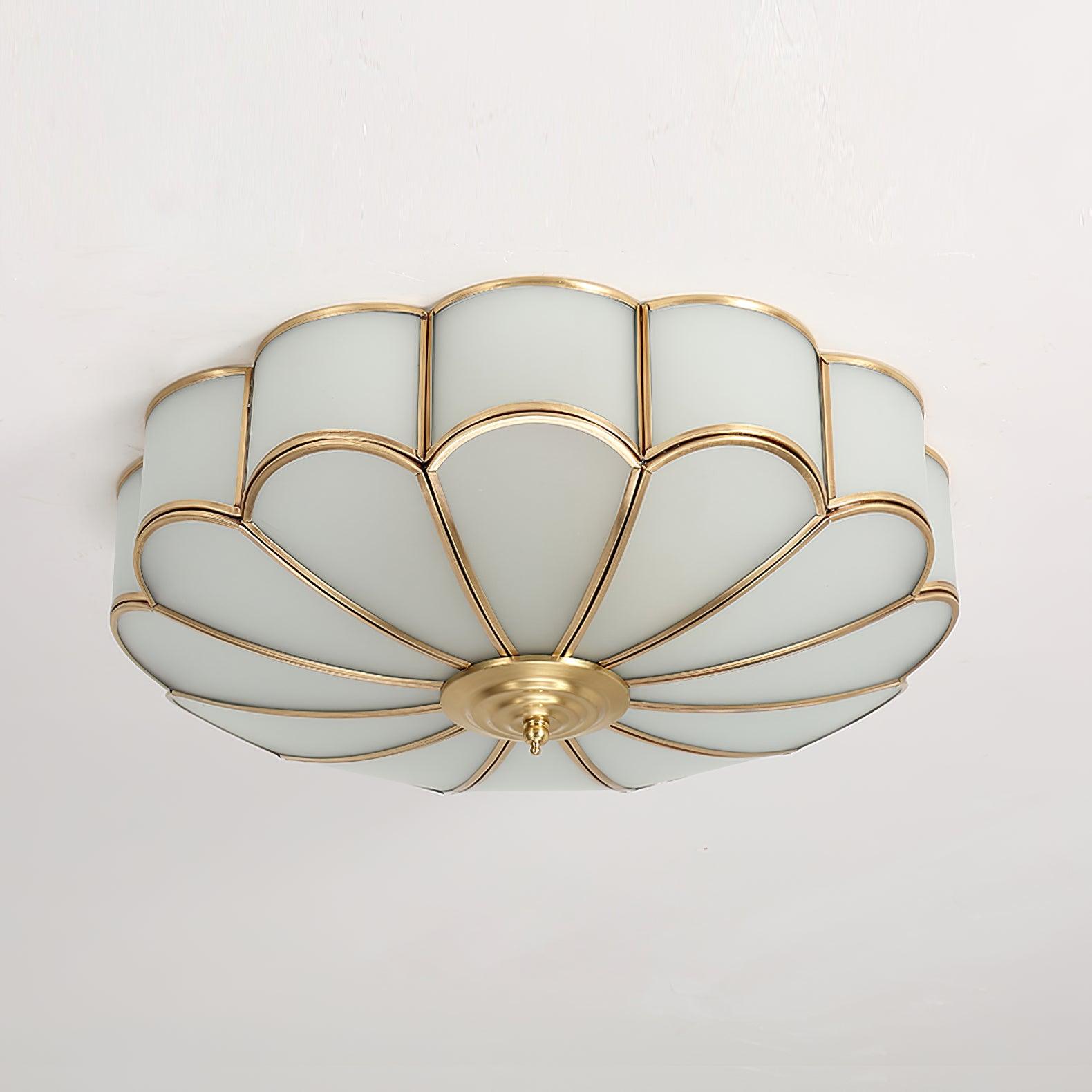 Ulira Ceiling Light Frosted Glass Brass – Home Decor, Ambient Lighting