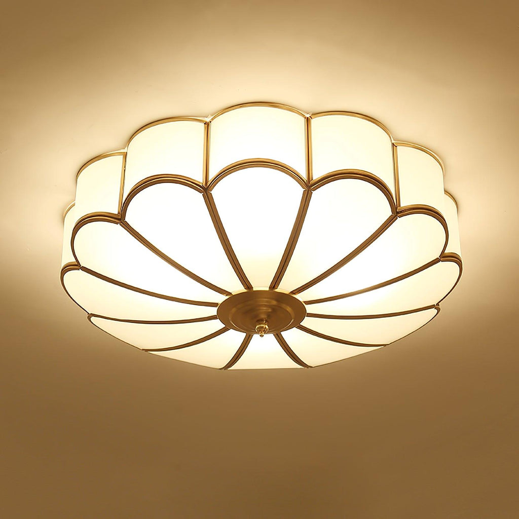 Ulira Ceiling Light Frosted Glass Brass – Home Decor, Ambient Lighting