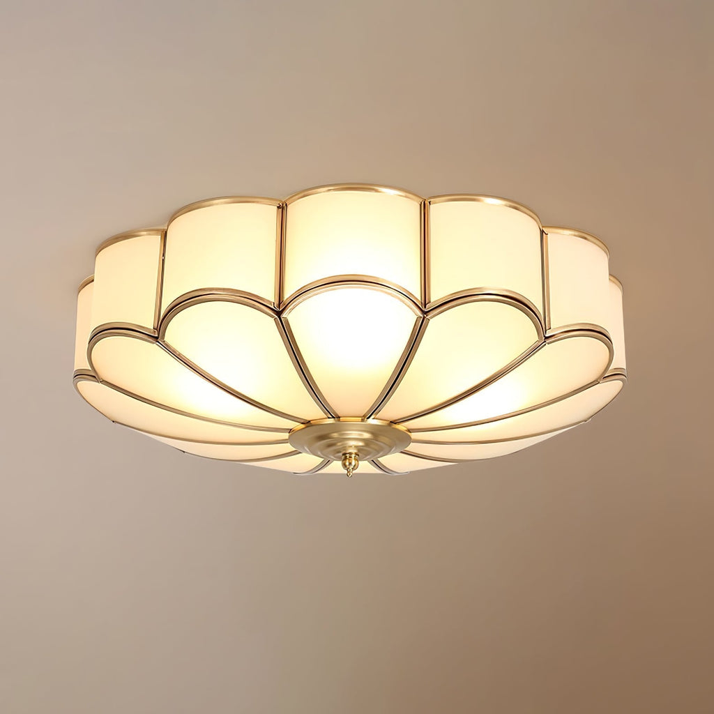 Ulira Ceiling Light Frosted Glass Brass – Home Decor, Ambient Lighting