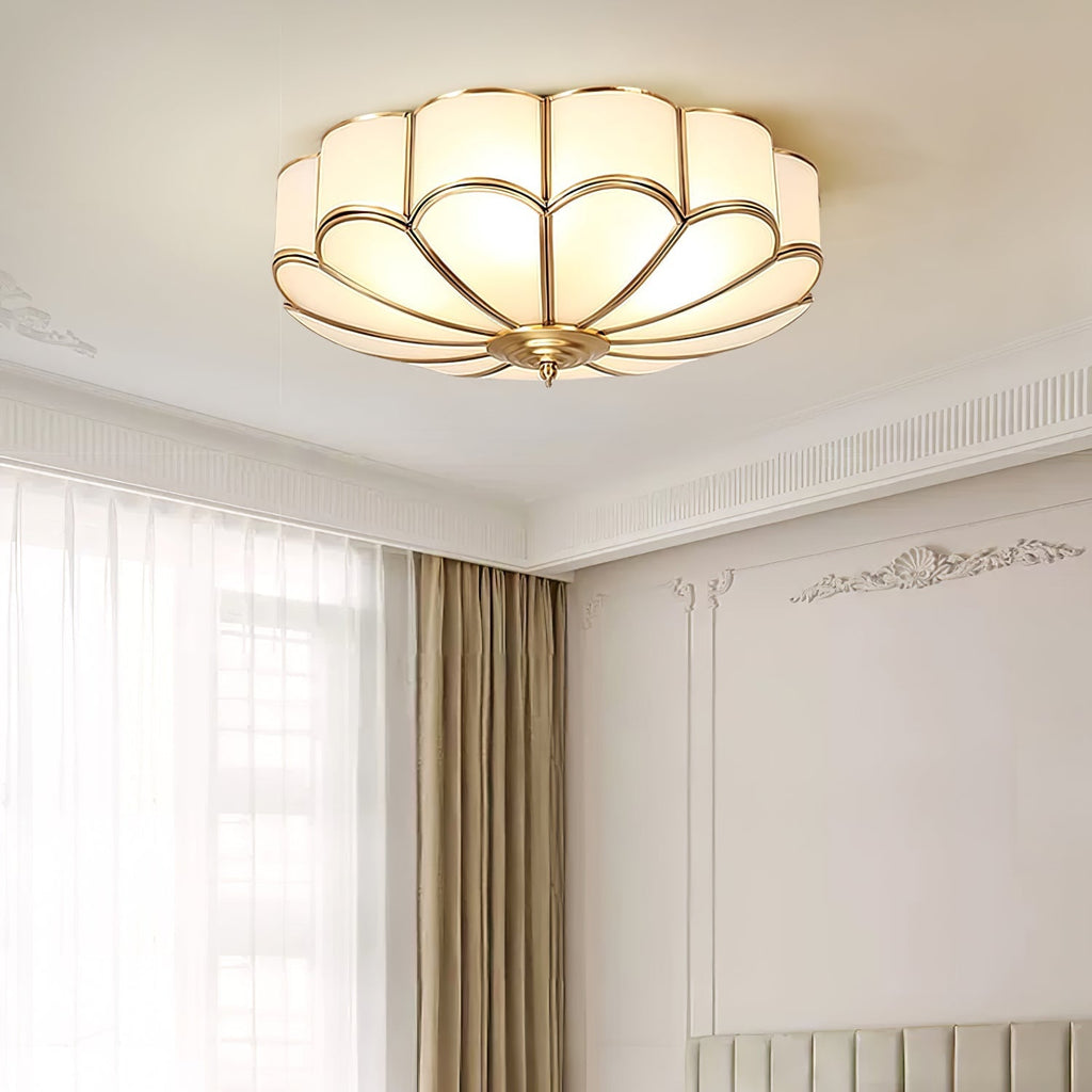 Ulira Ceiling Light Frosted Glass Brass – Home Decor, Ambient Lighting