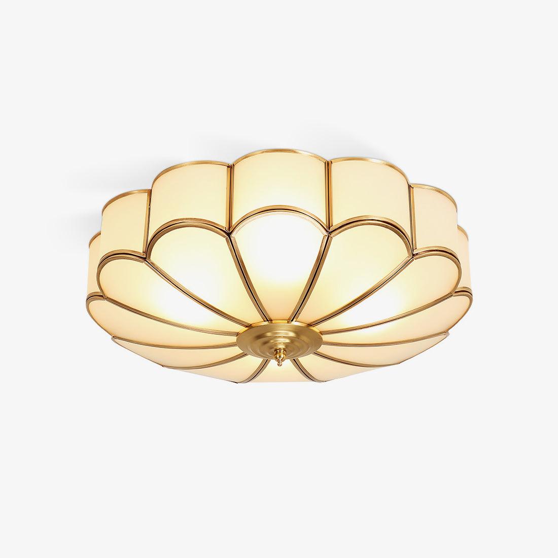 Ulira Ceiling Light Frosted Glass Brass – Home Decor, Ambient Lighting