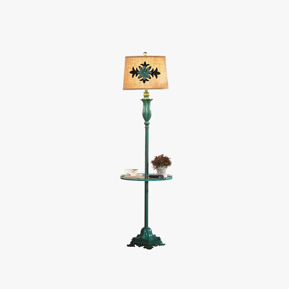 Vintage Floor Lamp, Metal/Resin, Green – Living Room, Home Decor