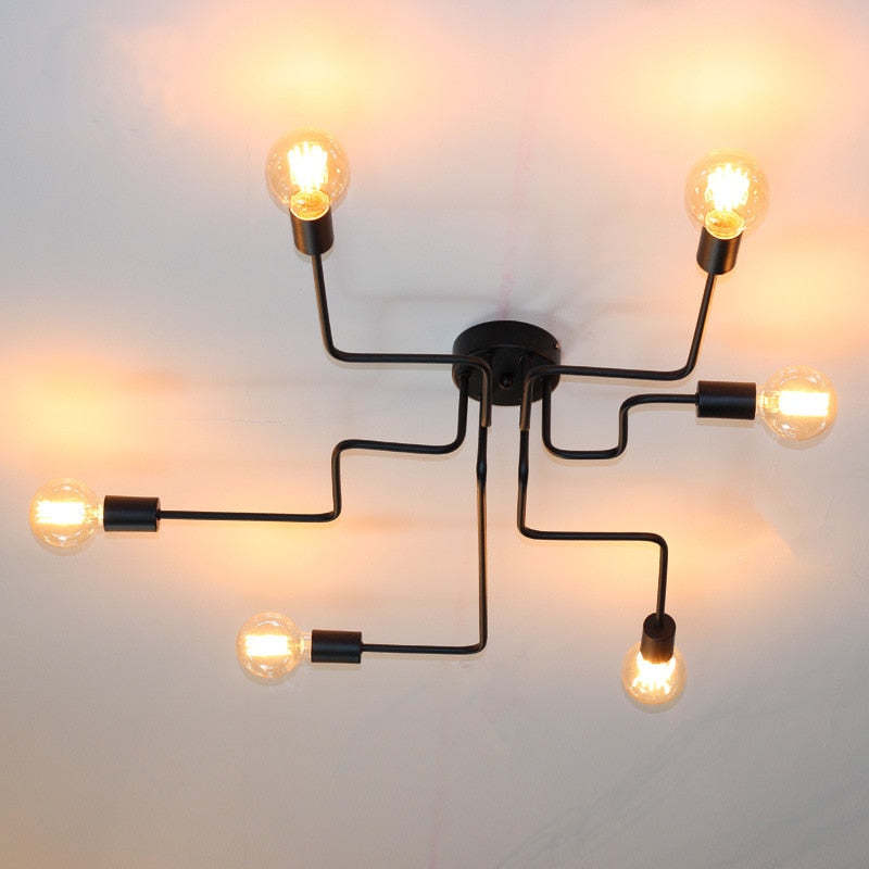Vintage Industrial Metal Black Ceiling Lamp – Home Decor, Modern Lighting