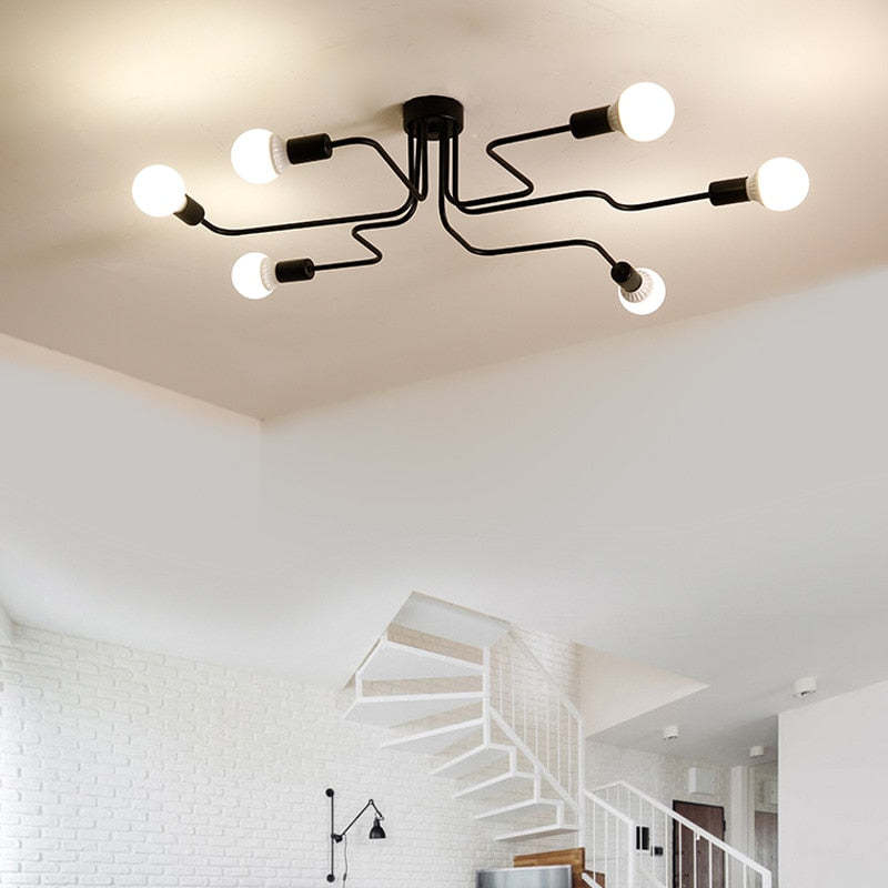 Vintage Industrial Metal Black Ceiling Lamp – Home Decor, Modern Lighting
