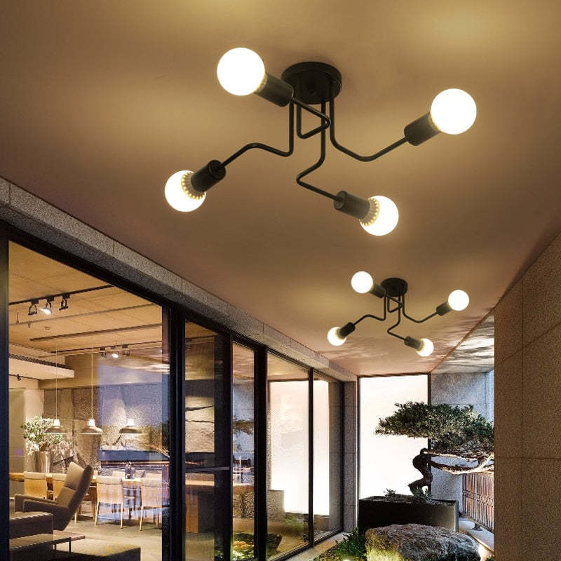 Vintage Industrial Metal Black Ceiling Lamp – Home Decor, Modern Lighting