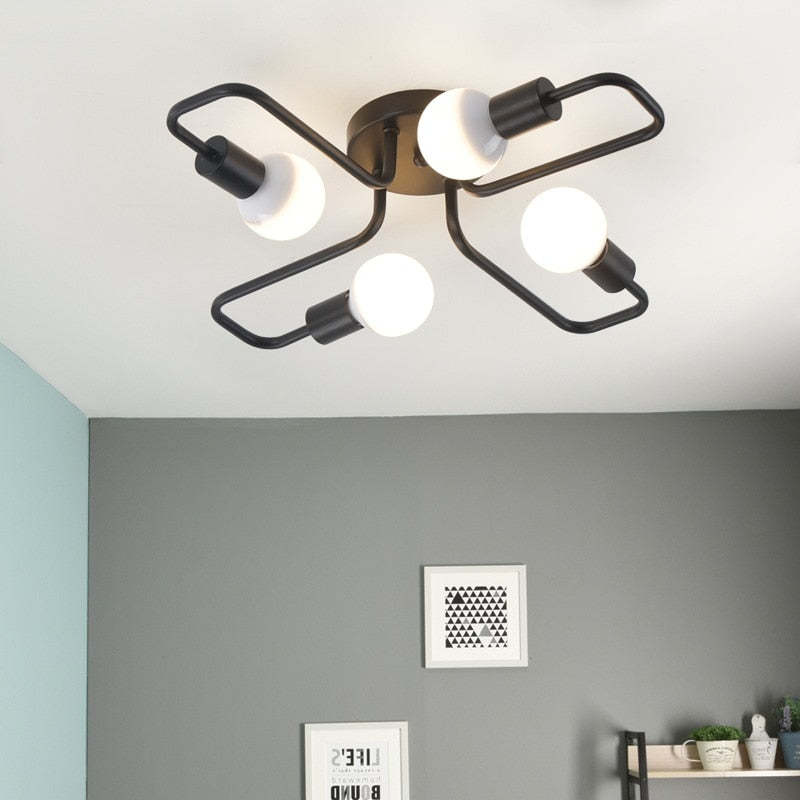 Vintage Industrial Metal Black Ceiling Lamp – Home Decor, Modern Lighting