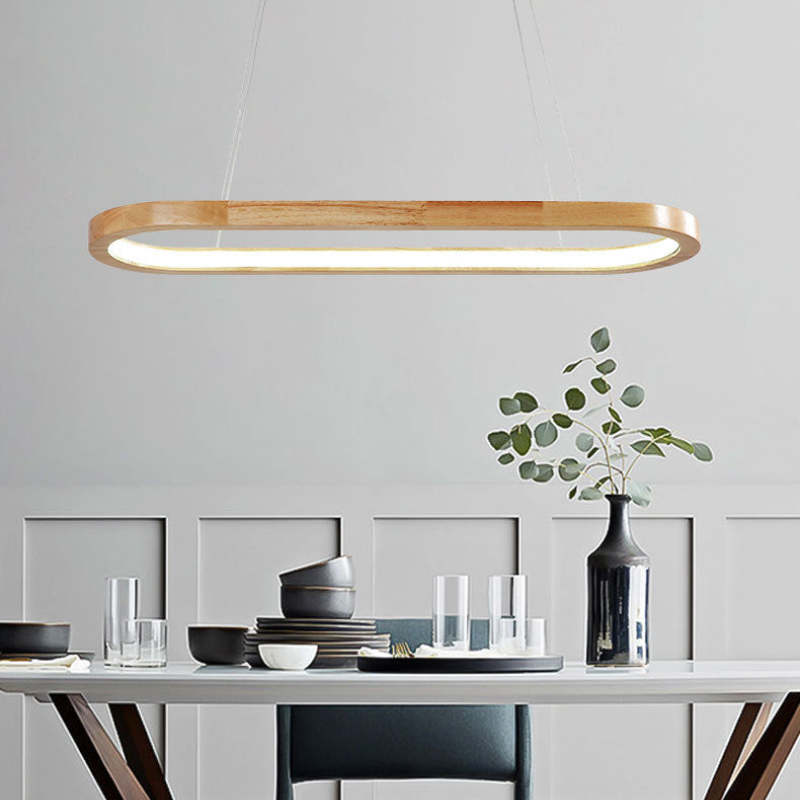 Oval Wooden Pendant Light – Modern Home Decor, Stylish Lighting