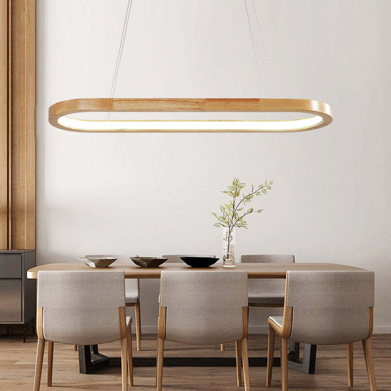 Oval Wooden Pendant Light – Modern Home Decor, Stylish Lighting