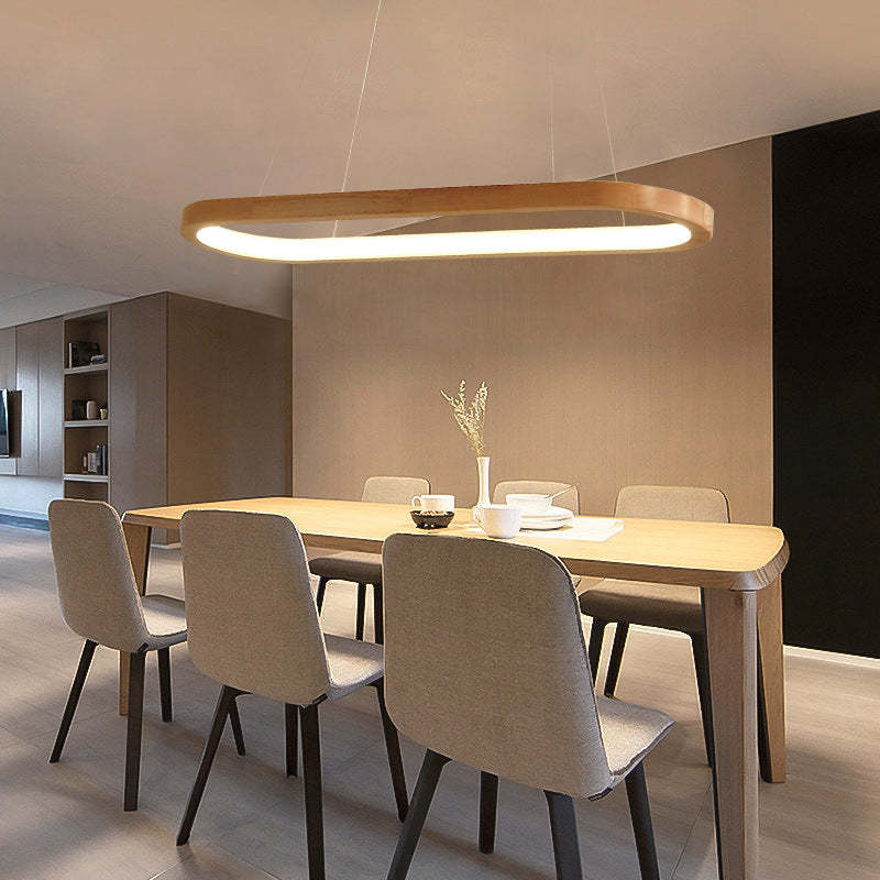 Oval Wooden Pendant Light – Modern Home Decor, Stylish Lighting