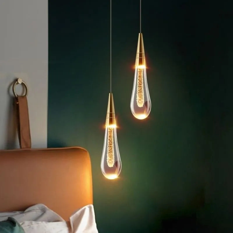 Teardrop Pendant Light in Gold – Home Decor, Ambient Lighting