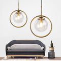 Zoey Glass Pendant Light with Metal Ring – Home Decor, Modern Lighting