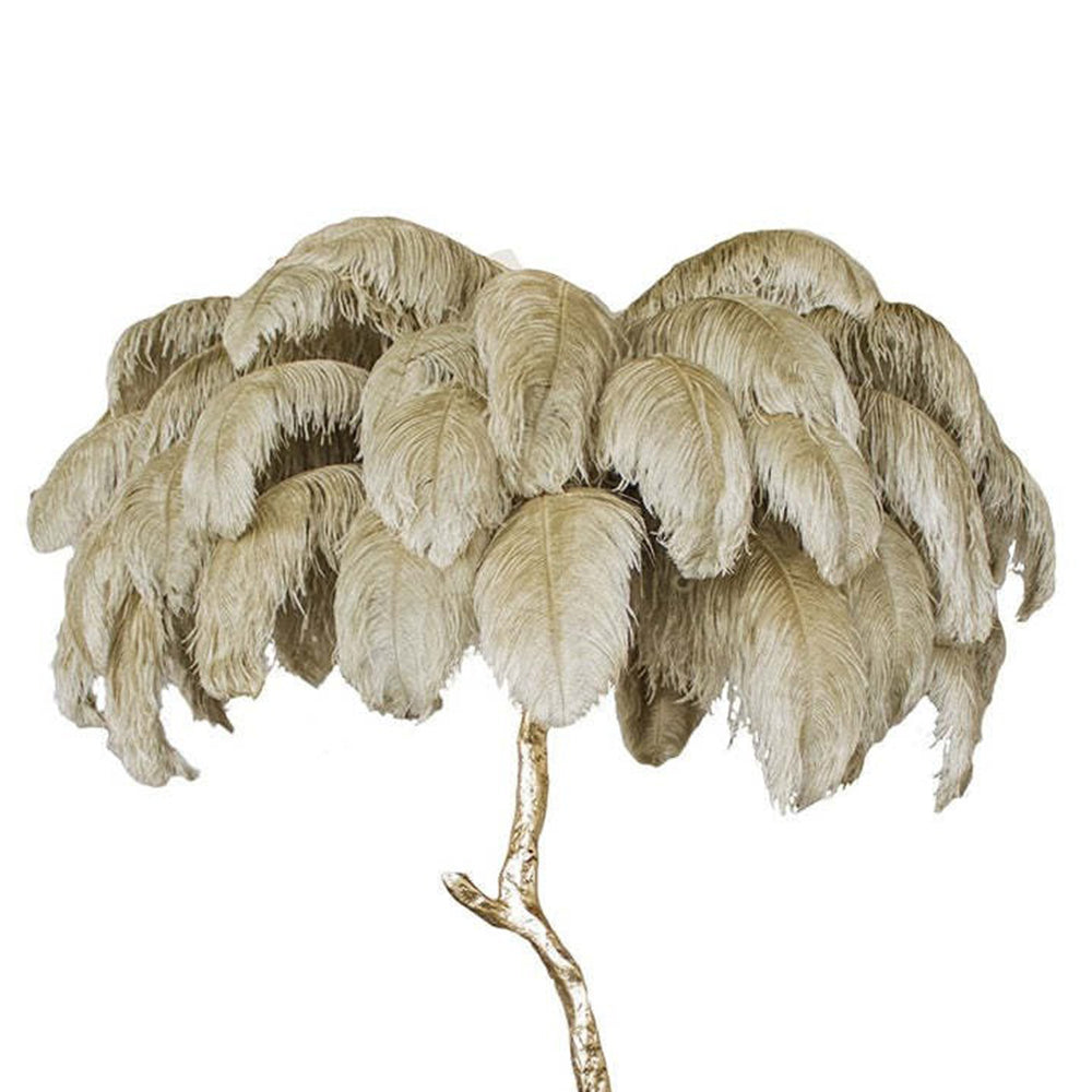 Nordic Luxury Ostrich Feather Floor/Table Lamp – Home Decor, Elegant Lighting