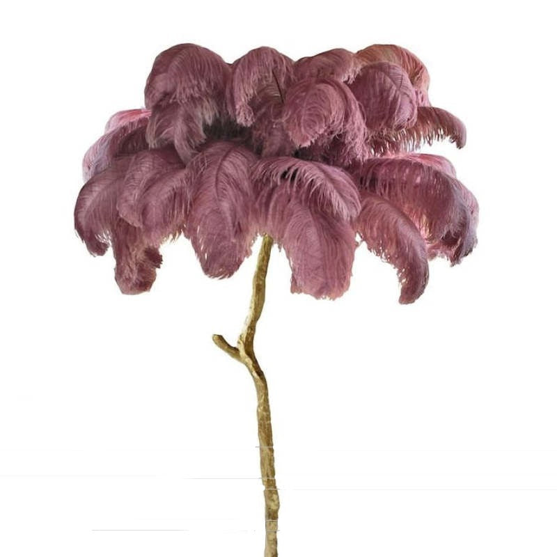 Nordic Luxury Ostrich Feather Floor/Table Lamp – Home Decor, Elegant Lighting