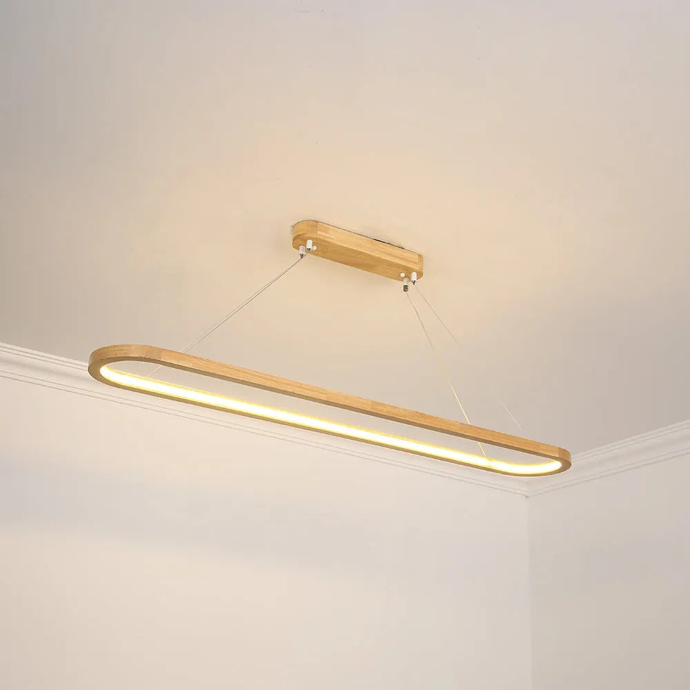 Oval Wooden Pendant Light – Modern Home Decor, Stylish Lighting