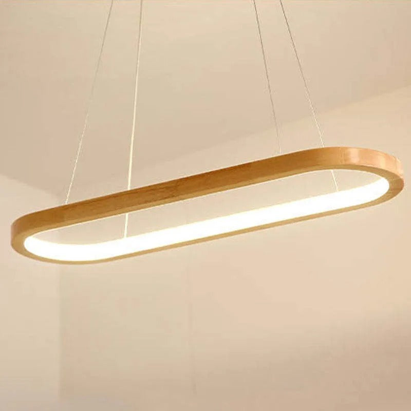 Oval Wooden Pendant Light – Modern Home Decor, Stylish Lighting