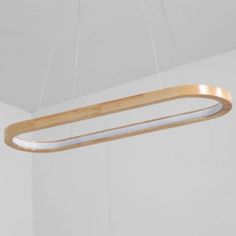 Oval Wooden Pendant Light – Modern Home Decor, Stylish Lighting