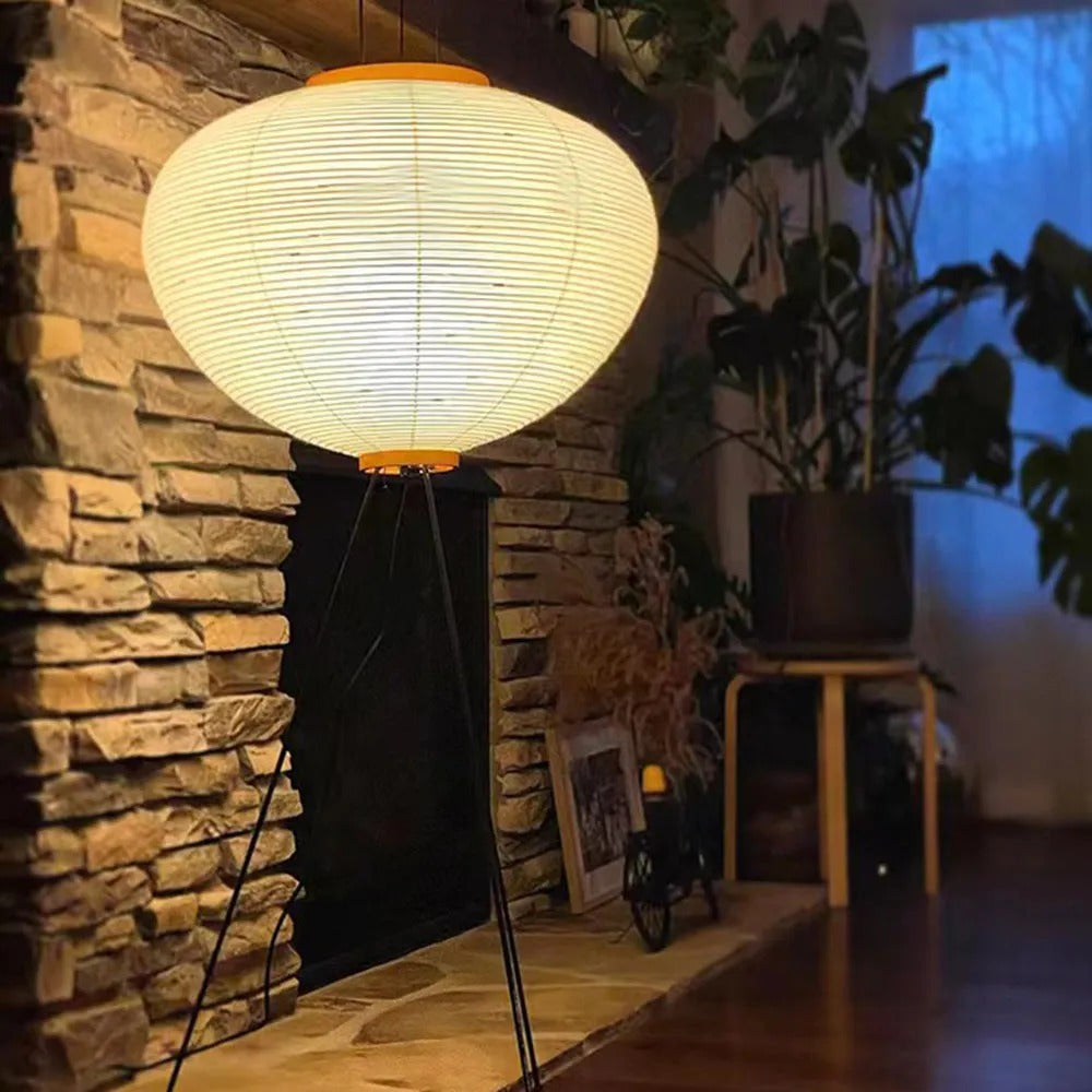 Minimalist Tripod Lantern Floor Lamp, White – Home Decor, Ambient Lighting