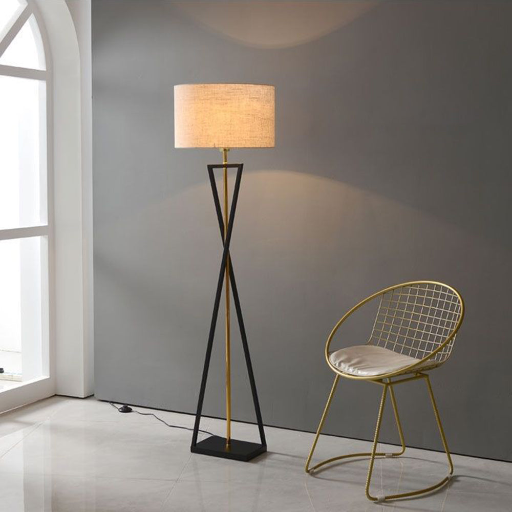 Tripod Floor Lamp Black & Flaxen 158CM – Living Room, Home Decor